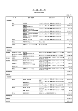 平成26年度 財産目録