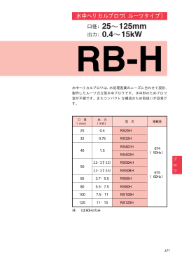 水中ヘリカルブロワ（ルーツタイプ）