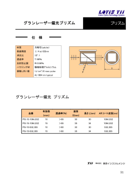 グランレーザー偏光プリズム グランレーザー偏光 プリズム