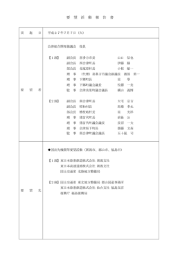 要 望 活 動 報 告 書 - 会津若松地方広域市町村圏整備組合