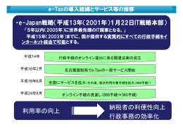 利用率の向上 納税者の利便性向上 行政事務の効率化