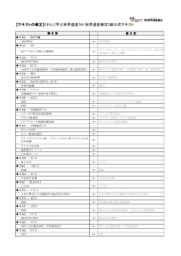 【テキストの修正】くわしく学ぶ世界遺産300 世界遺産検定2級公式テキスト