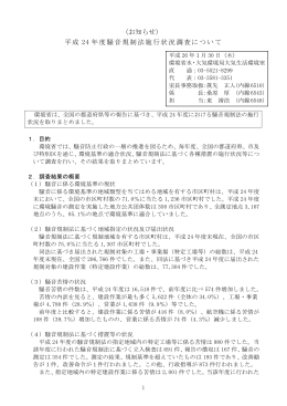 （お知らせ） 平成 24 年度騒音規制法施行状況調査について