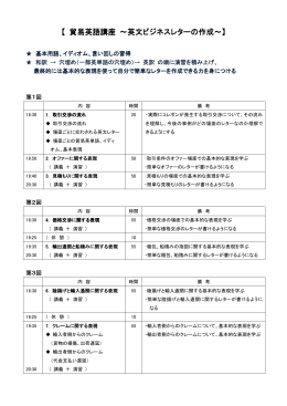 英文ビジネスレターの作成