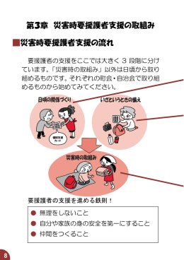 第3章 災害時要援護者支援の取組み 災害時要援護者支援の流れ