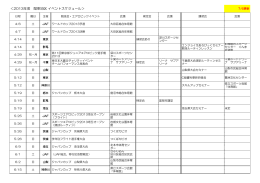 ＜2013年度 関東地区 イベントスケジュール＞