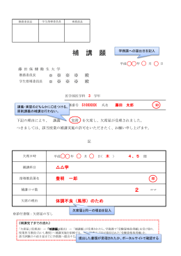 補講願