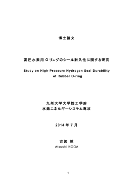 博士論文 高圧水素用 O リングのシール耐久性に関する研究 九州大学