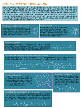 おもしろい、役に立つ化合物をしっかり作る