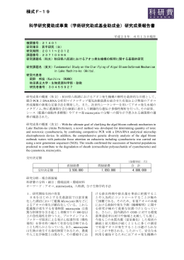 研究成果報告書 - KAKEN - 科学研究費助成事業データベース