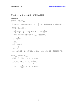 管の長さと定常波の波長・振動数の関係式 20111029