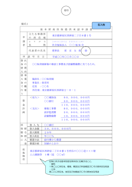 様式1 基 本 財 産 担 保 提 供 承 認 申 請 書 申 請 者 主たる事務所 の 所