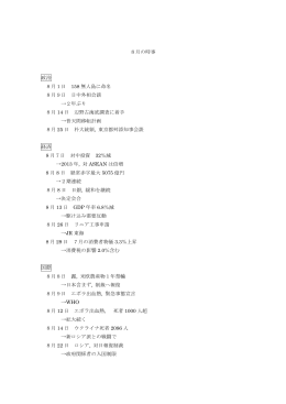 8月の時事