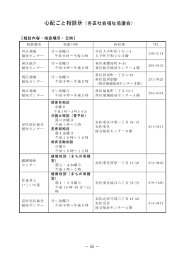 心配ごと相談所（区社会福祉協議会）(PDF文書)
