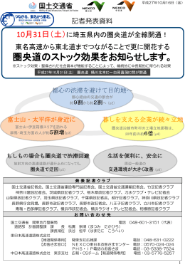 圏央道のストック効果をお知らせします。