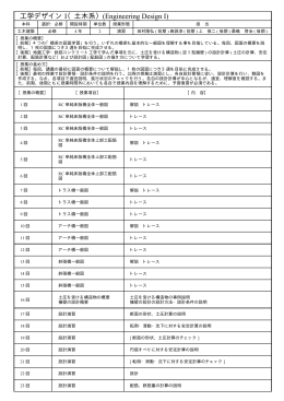 工学デザイン I（土木系）(Engineering Design I)