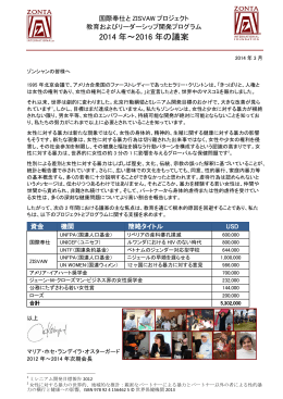 2014 年～2016 年の議案