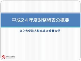 財務諸表の概要 （PDF 407KB）