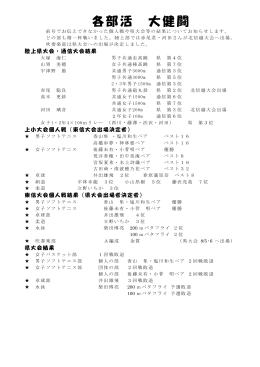部活動 結果