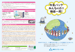 牛乳パック みんなの力で 地球一周! おかげさまで