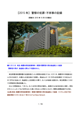 【2015 年】 警察の犯罪・不祥事の記録