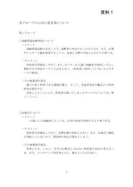 資料1：各グループから出た意見等について（PDF：204KB）