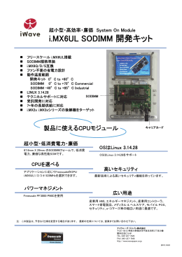 i.MX6UL SODIMM 開発キット - アイウェーブ・ジャパンへようこそ