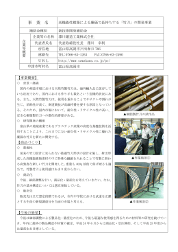 高機能性樹脂による廉価で長持ちする「竹刀」の開発事業