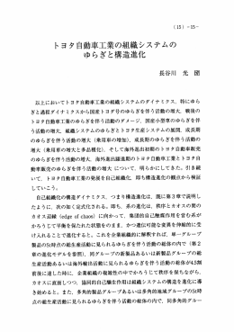 トヨタ自動車工業の組織システムの ゆらぎと構造進化