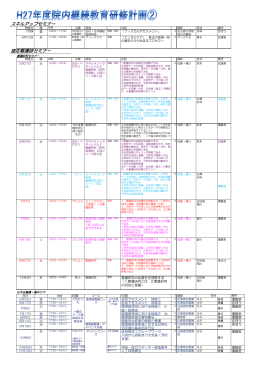 H27年度院内継続教育研修計画②（PDF）