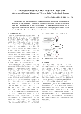 7. 公共交通利用時の迷惑行為と移動時幸福感に関する国際比較研究 A