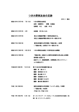 つきみ野剣友会の足跡 - つきみ野剣友会ホームページ