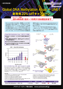 DNAメチル化解析キットのご紹介