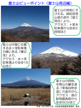 富士山ビューポイント（富士山周辺編）