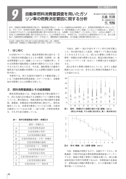 自動車燃料消費量を用いたガソリン車の燃費決定要因に関する分析
