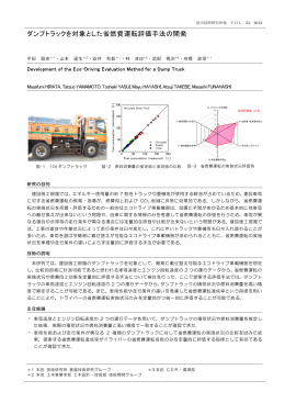 ダンプトラックを対象とした省燃費運転評価手法の開発