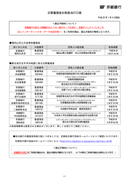 「災害義援金お取扱口座」はこちら