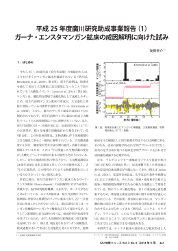 平成 25 年度廣 川研究助成事業報告 （1） ガーナ・エンスタマンガン鉱床