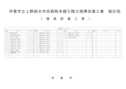 伊賀市立上野総合市民病院本館5階大規模改修工事 設計図 伊賀市立