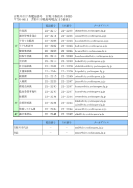 吉野川市庁舎電話番号 吉野川市役所 《本館》 776