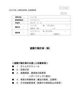 ホテル等避難行動計画作成例[PDF：364KB]