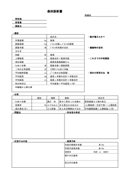 ｢森林診断書｣はこちら