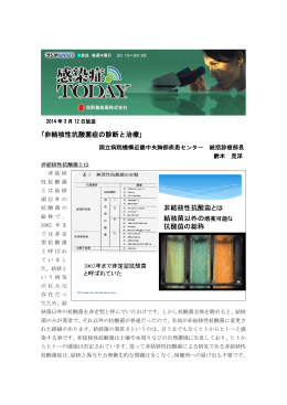 非結核性坑酸菌症の診断と治療 非結核性坑酸菌症の診断と治療 非