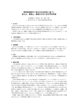 静岡県裾野市十里木の坑井試料に基づく 富士山、愛鷹山、基盤の分布と