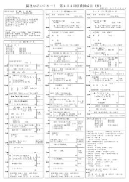 躍進ながの日本一！ 第434回信濃練成会（案）