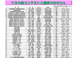バスの絵コンテスト入選者のみなさん
