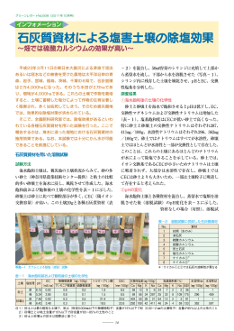 石灰質資材による塩害土壌の除塩効果～畑では硫酸カルシウムの効果