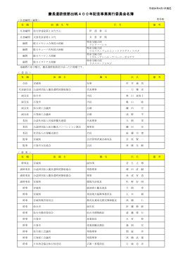 実行委員会名簿（平成26年4月1日現在） [PDFファイル／151KB]