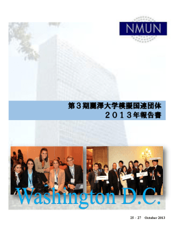 第3期麗澤大学模擬国連団体 2013年報告書