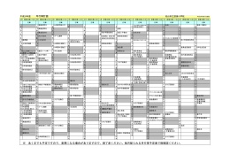 ※ あくまでも予定ですので、変更になる場合がありますので、御了承